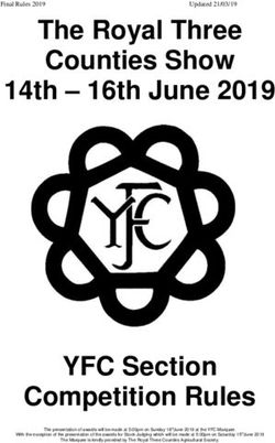 The Royal Three Counties Show 14th - 16th June 2019 - YFC Section Competition Rules - hfyfc