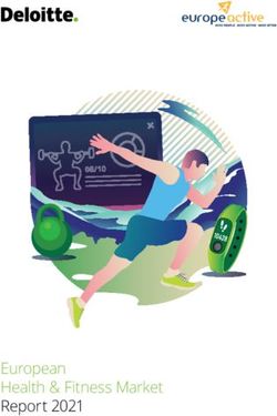 European Health & Fitness Market Report 2021 - Deloitte