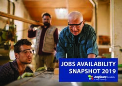 JOBS AVAILABILITY SNAPSHOT 2019 - Anglicare Australia