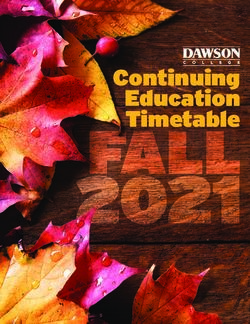 Continuing Education Timetable - Dawson College