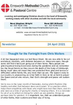 Thought for the Fortnight from Chris Walters