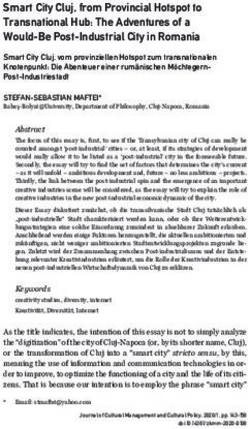 Smart City Cluj, from Provincial Hotspot to Transnational Hub: The Adventures of a Would-Be Post-Industrial City in Romania