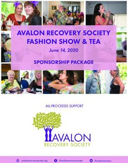 AVALON - AVALON RECOVERY SOCIETY FASHION SHOW & TEA SPONSORSHIP PACKAGE