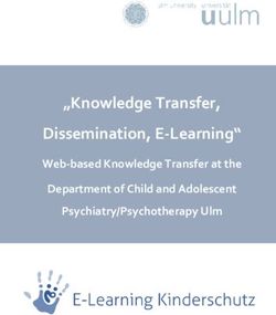 "Knowledge Transfer, Dissemination, E-Learning" - Web-based Knowledge Transfer at the Department of Child and Adolescent Psychiatry/Psychotherapy Ulm