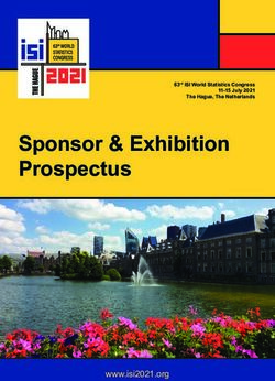 Sponsor & Exhibition Prospectus - www.isi2021.org - 63rd ISI World Statistics Congress 11-15 July 2021 The Hague, The Netherlands