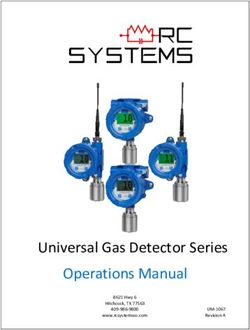 Universal Gas Detector Series Operations Manual - RC Systems