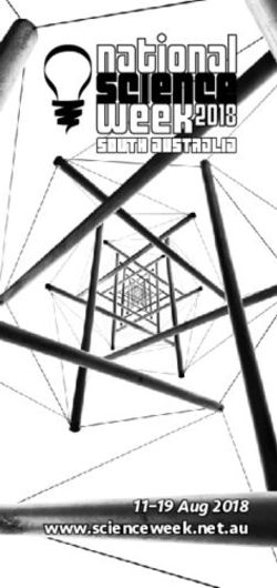 11-19 Aug 2018 www.scienceweek.net.au - Inspiring South Australia