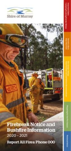 Firebreak Notice and Bushfire Information 2020 - 2021 Report All Fires: Phone 000 - Shire of Murray