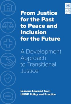 From Justice for the Past to Peace and Inclusion for the Future - A Development Approach to Transitional Justice