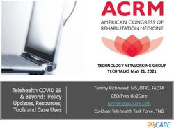 Telehealth COVID 19 & Beyond: Policy Updates, Resources, Tools and Case Uses - TECHNOLOGY NETWORKING GROUP TECH TALKS MAY 21, 2021