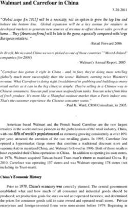 Walmart and Carrefour in China