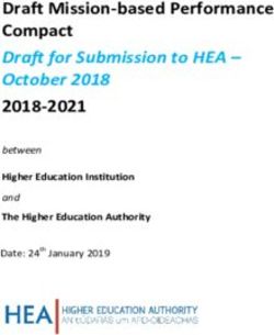 Draft Mission-based Performance Compact Draft for Submission to HEA - October 2018 2018-2021 - Higher Education Institution