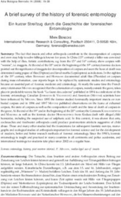 A brief survey of the history of forensic entomology