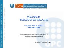 TELECOM BARCELONA Welcome to - (February 2020) Academic Year 2019-2020 - UPC