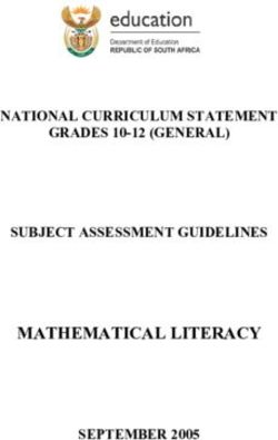 MATHEMATICAL LITERACY - NATIONAL CURRICULUM STATEMENT GRADES 10-12 (GENERAL) SUBJECT ASSESSMENT GUIDELINES - SEPTEMBER 2005