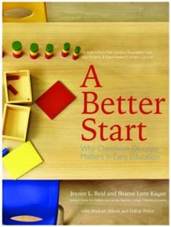 A Better Start Why Classroom Diversity Matters in Early Education - PRRAC