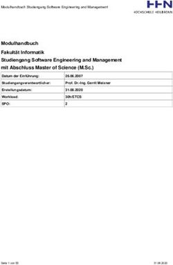 Modulhandbuch Fakultät Informatik Studiengang Software Engineering and Management