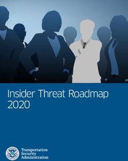 Insider Threat Roadmap 2020 - TSA