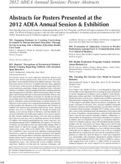 Abstracts for Posters Presented at the 2012 ADEA Annual Session & Exhibition