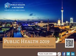 Public Health 2019 - PUBLIC HEALTH & NUTRITION - Discovering new ways to ameliorate Global Health - EPCC