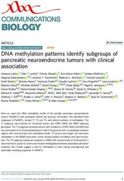 DNA methylation patterns identify subgroups of pancreatic neuroendocrine tumors with clinical association - Minerva Access