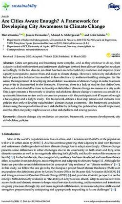 Are Cities Aware Enough? A Framework for Developing City Awareness to Climate Change - MDPI