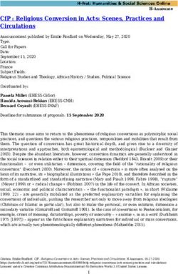 CFP : RELIGIOUS CONVERSION IN ACTS: SCENES, PRACTICES AND CIRCULATIONS - H-NET