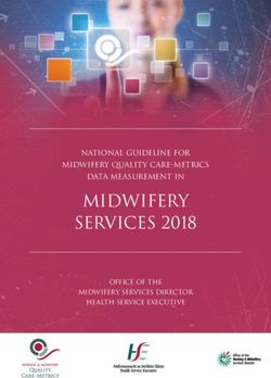 MIDWIFERY SERVICES 2018 - NATIONAL GUIDELINE FOR MIDWIFERY QUALITY CARE-METRICS DATA MEASUREMENT IN - HSE