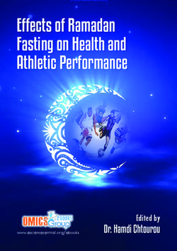Effects of Ramadan Fasting on Health and Athletic Performance - Dr. Hamdi Chtourou