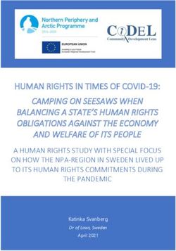 HUMAN RIGHTS IN TIMES OF COVID-19: CAMPING ON SEESAWS WHEN BALANCING A STATE'S HUMAN RIGHTS OBLIGATIONS AGAINST THE ECONOMY AND WELFARE OF ITS ...
