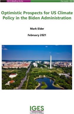 Optimistic Prospects for US Climate Policy in the Biden Administration - Mark Elder February 2021