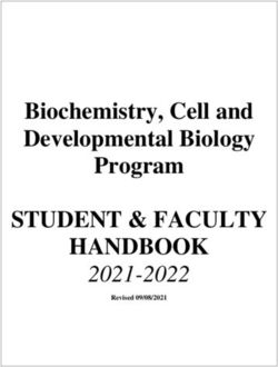 STUDENT & FACULTY HANDBOOK - Biochemistry, Cell and Developmental Biology Program 2021-2022