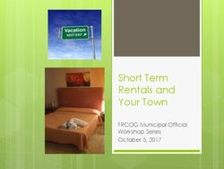 Short Term Rentals and Your Town - FRCOG Municipal Official Workshop Series October 5, 2017