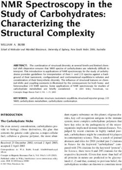 NMR Spectroscopy in the Study of Carbohydrates: Characterizing the Structural Complexity