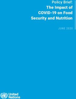 The Impact of COVID-19 on Food Security and Nutrition - Policy Brief: JUNE 2020 - Tralac