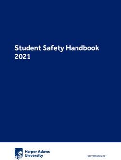 Student Safety Handbook 2021 - SEPTEMBER 2021 - Harper Adams University