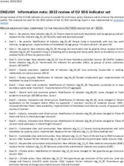 ENGLISH Information note: 2022 review of EU SDG indicator set