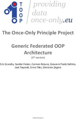 Providing data once-only eu - The Once-Only Principle Project Generic Federated OOP Architecture - TOOP.EU