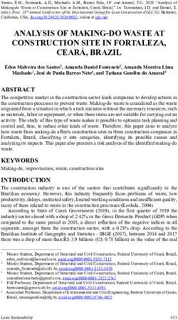 ANALYSIS OF MAKING-DO WASTE AT CONSTRUCTION SITE IN FORTALEZA, CEARÁ, BRAZIL - IGLC.net