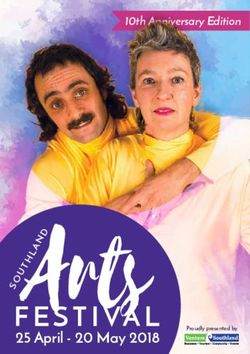 25 April - 20 May 2018 - 10th Anniversary Edition - Proudly presented by - Venture Southland