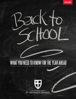WHAT YOU NEED TO KNOW FOR THE YEAR AHEAD 2019-2020 - St. George's School