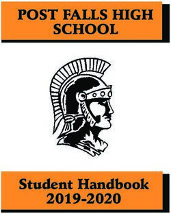 POST FALLS HIGH SCHOOL - Student Handbook 2019-2020