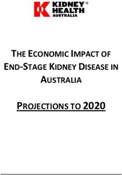PROJECTIONS TO 2020 THE ECONOMIC IMPACT OF END-STAGE KIDNEY DISEASE IN AUSTRALIA