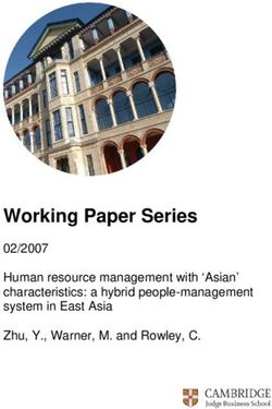 Working Paper Series 02/2007 Human resource management with 'Asian' characteristics: a hybrid people-management system in East Asia Zhu, Y. ...