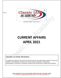 CURRENT AFFAIRS APRIL 2021 - Classic IAS Academy