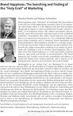 Brand Happiness: The Searching and Finding of the "Holy Grail" of Marketing - Nomos eLibrary