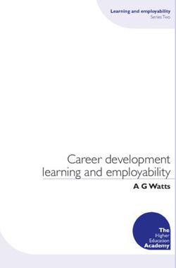 Career development learning and employability - A G Watts - Learning and employability