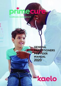 2020 GENERAL PRACTITIONERS PROVIDER MANUAL