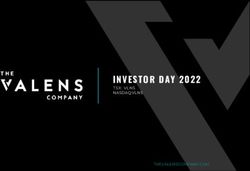 INVESTOR DAY 2022 TSX: VLNS NASDAQ:VLNS THEVALENSCOMPANY.COM - The Valens Company