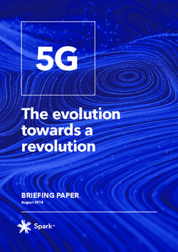 5G The evolution towards a revolution - BRIEFING PAPER - Spark NZ